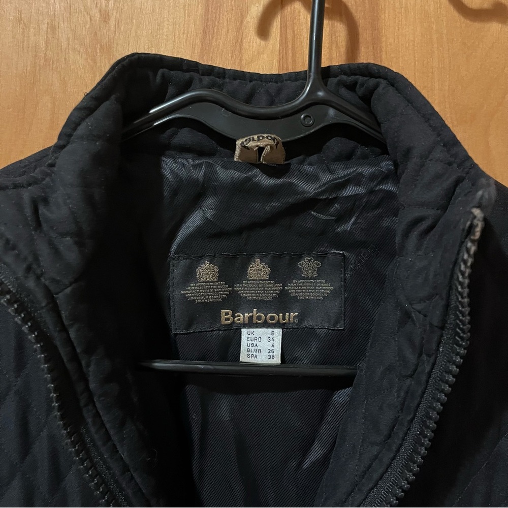 Barbour black quilted double-zip jacket - Picture 3 of 10